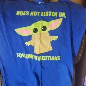 Star Wars Blue Tee with Baby Yoda